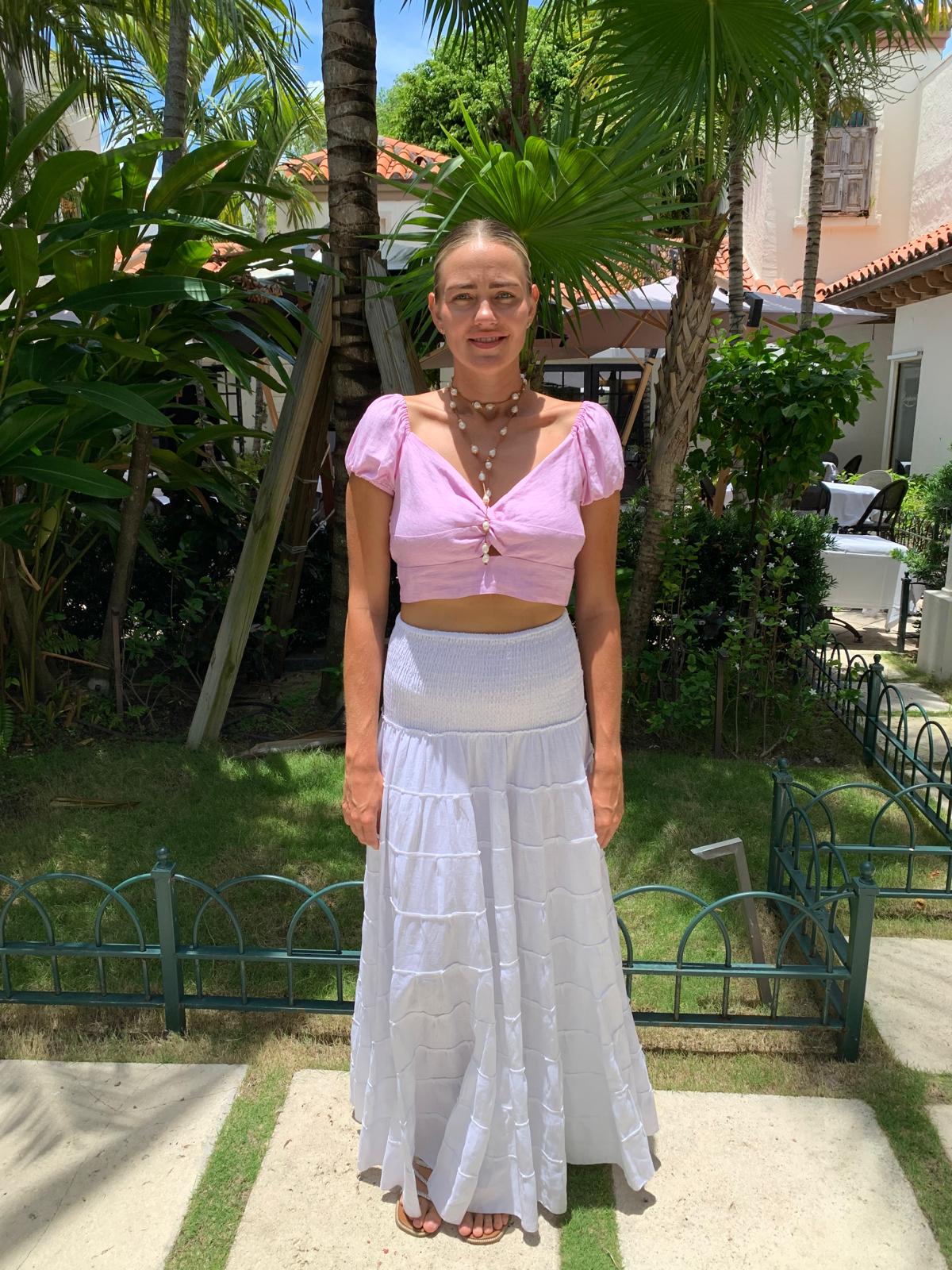 Bolero Susy Palloncino Linen Top