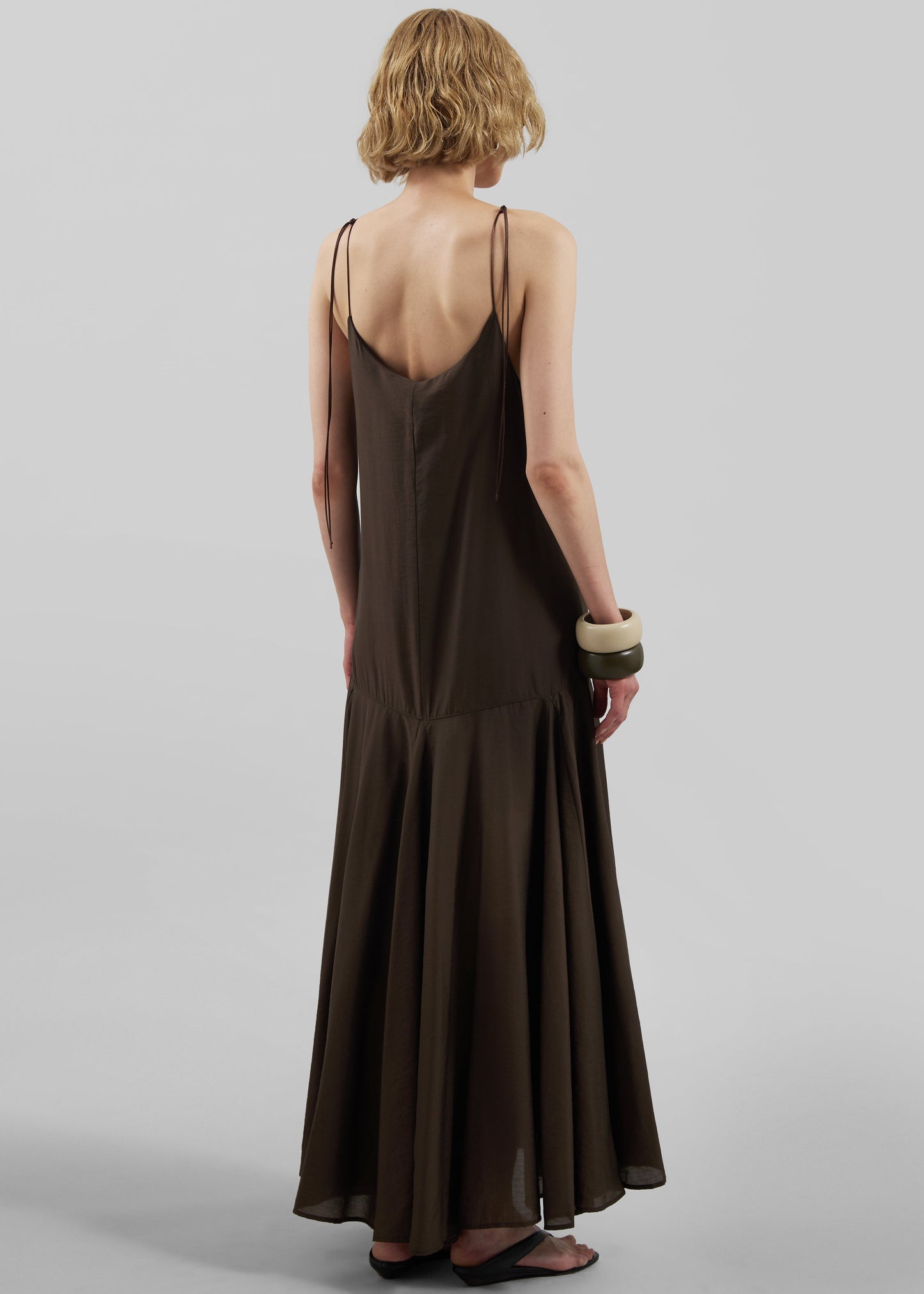 Savenay Drop-Waist Maxi Dress - Brown