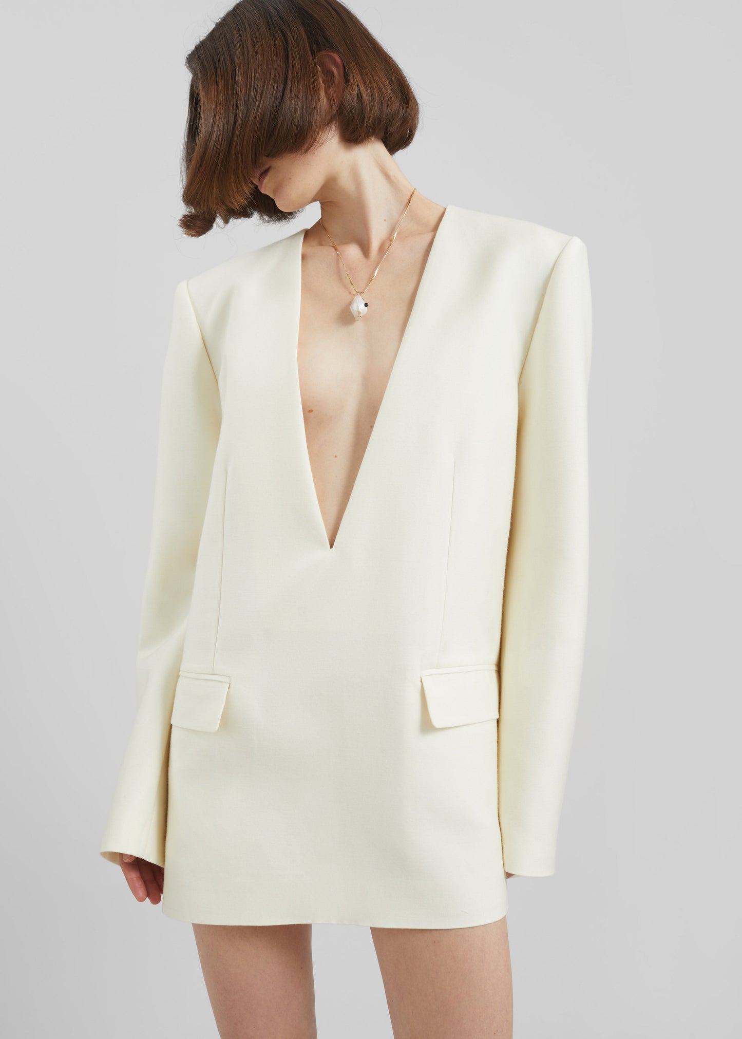 Serra Blazer Dress - Cream