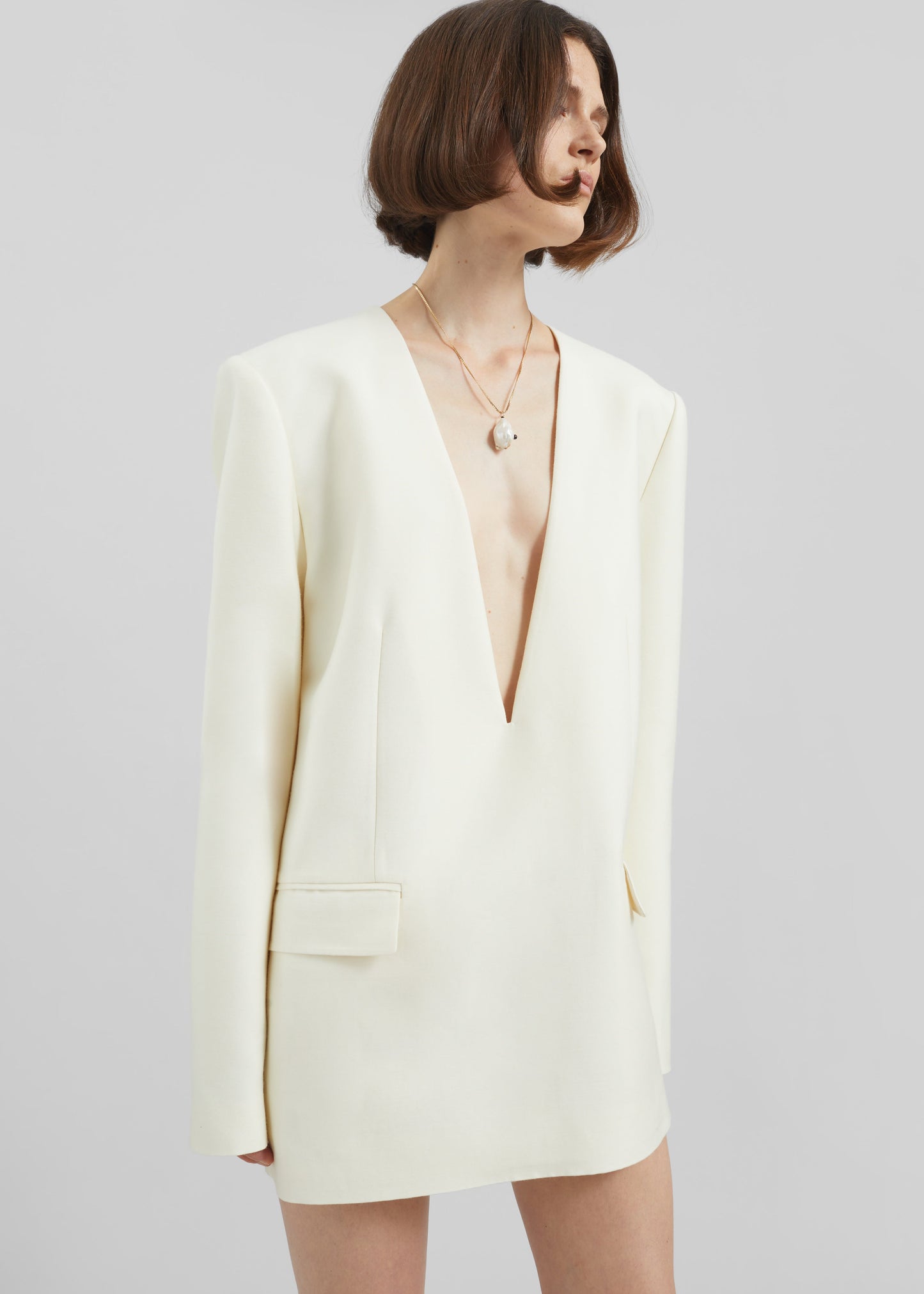 Serra Blazer Dress - Cream