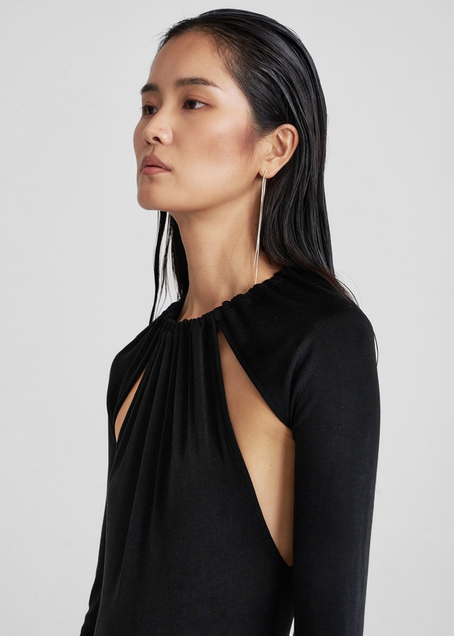 Seskin Evening Maxi Dress - Black