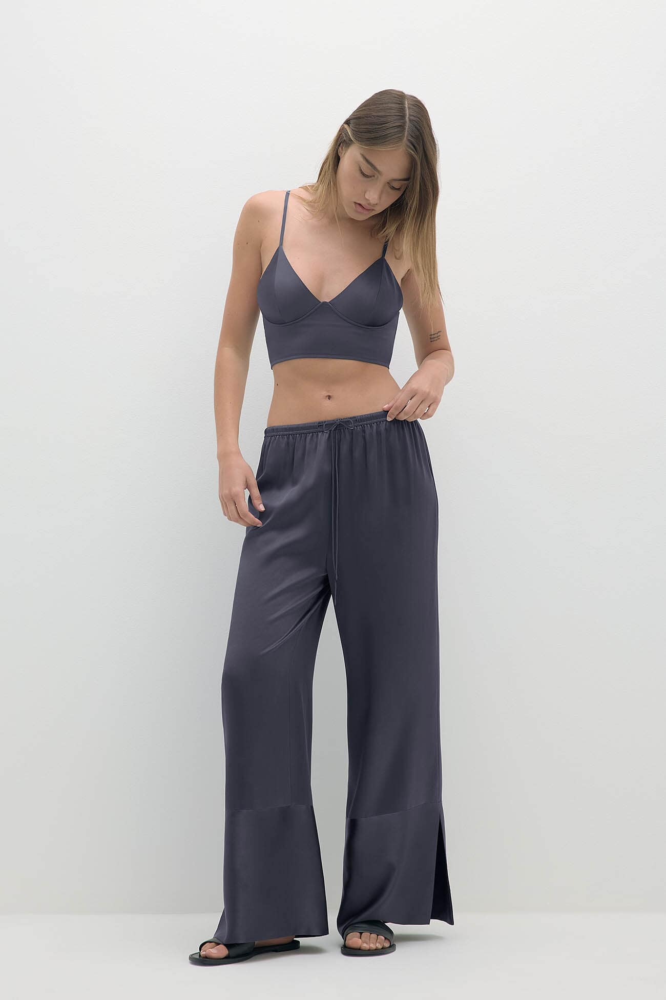 MOLLY SILK WIDE-LEG PANT