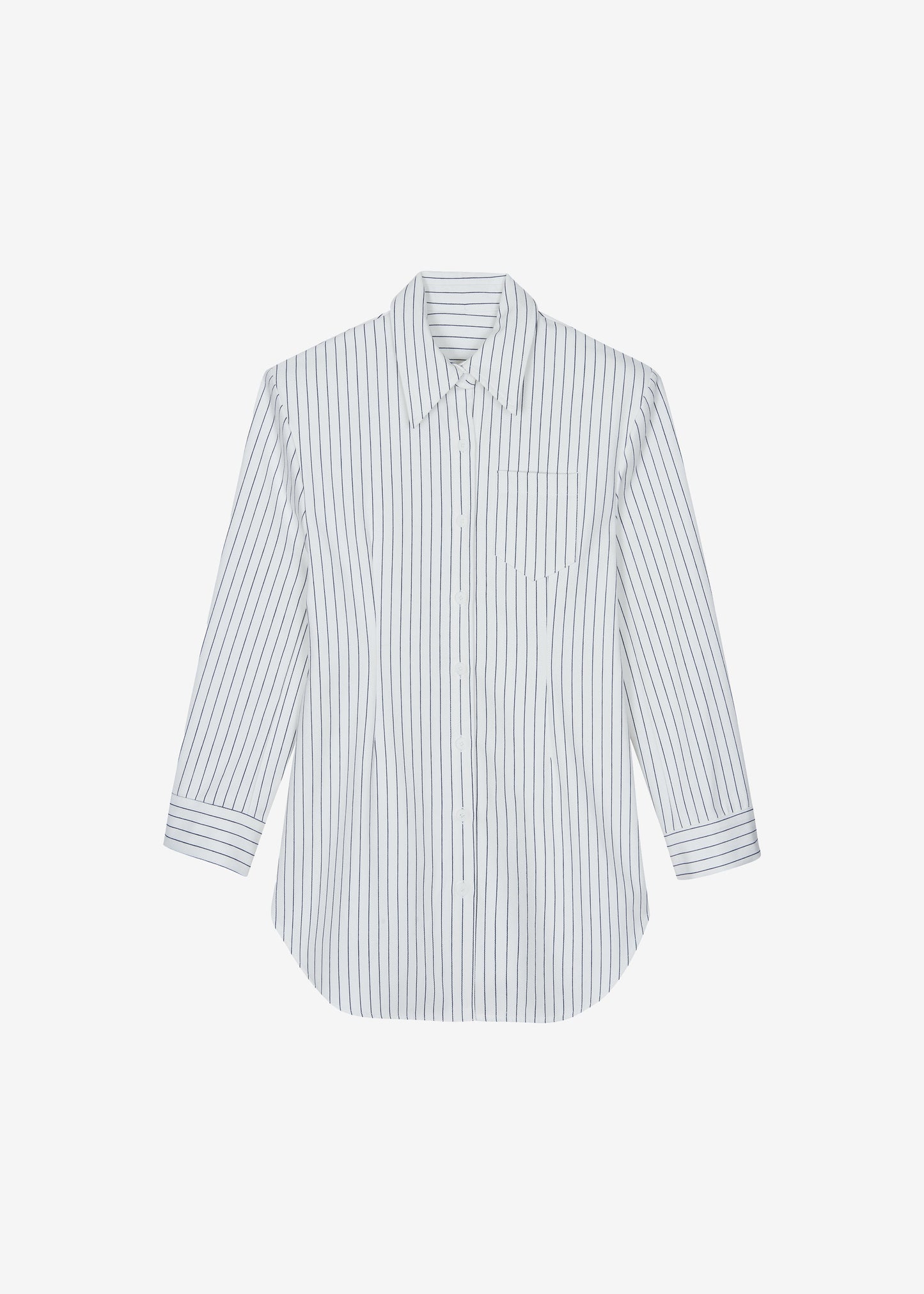 Sterford Pocket Shirt - White/Black Stripe