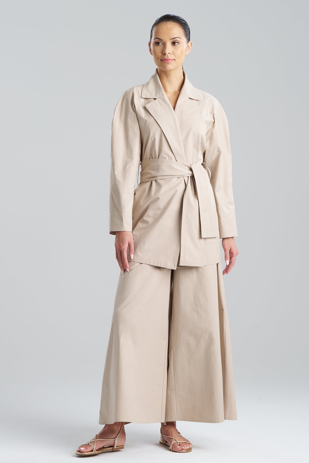Tech Cotton Taffeta Trench Coat