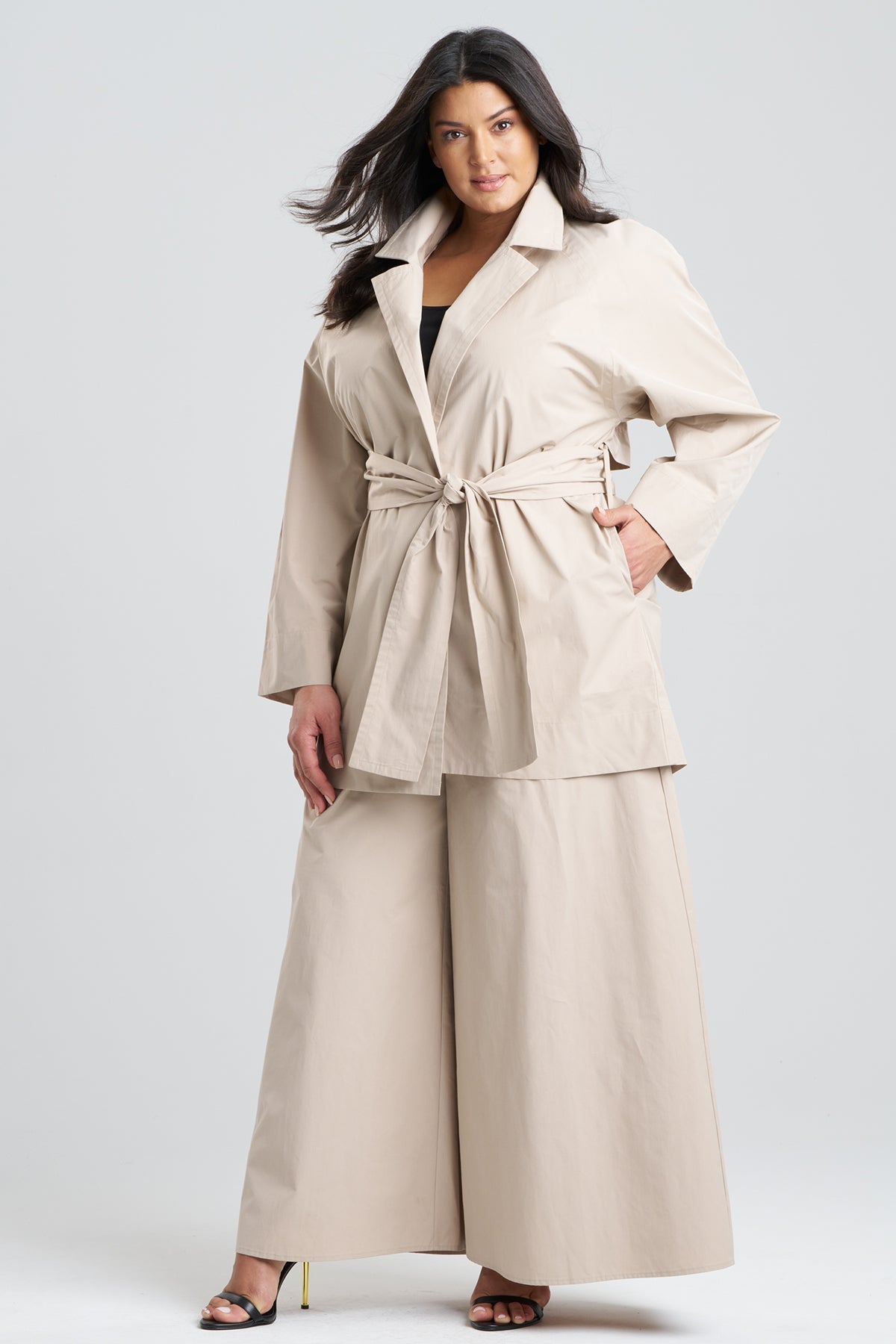 Tech Cotton Taffeta Trench Coat