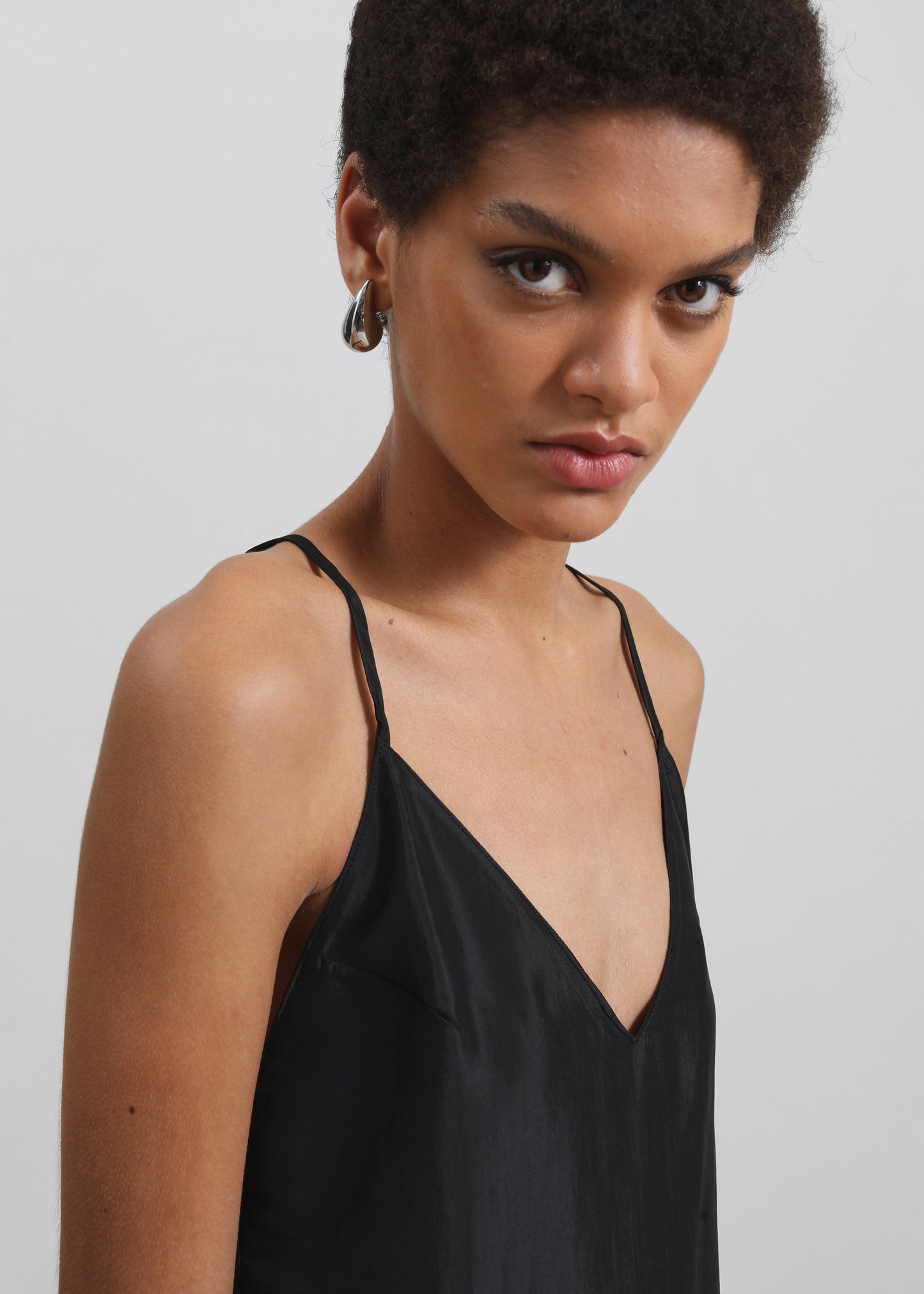 Vence Slip Dress - Black