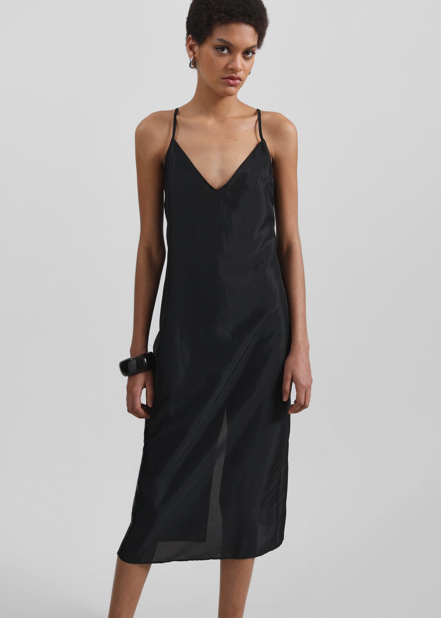 Vence Slip Dress - Black