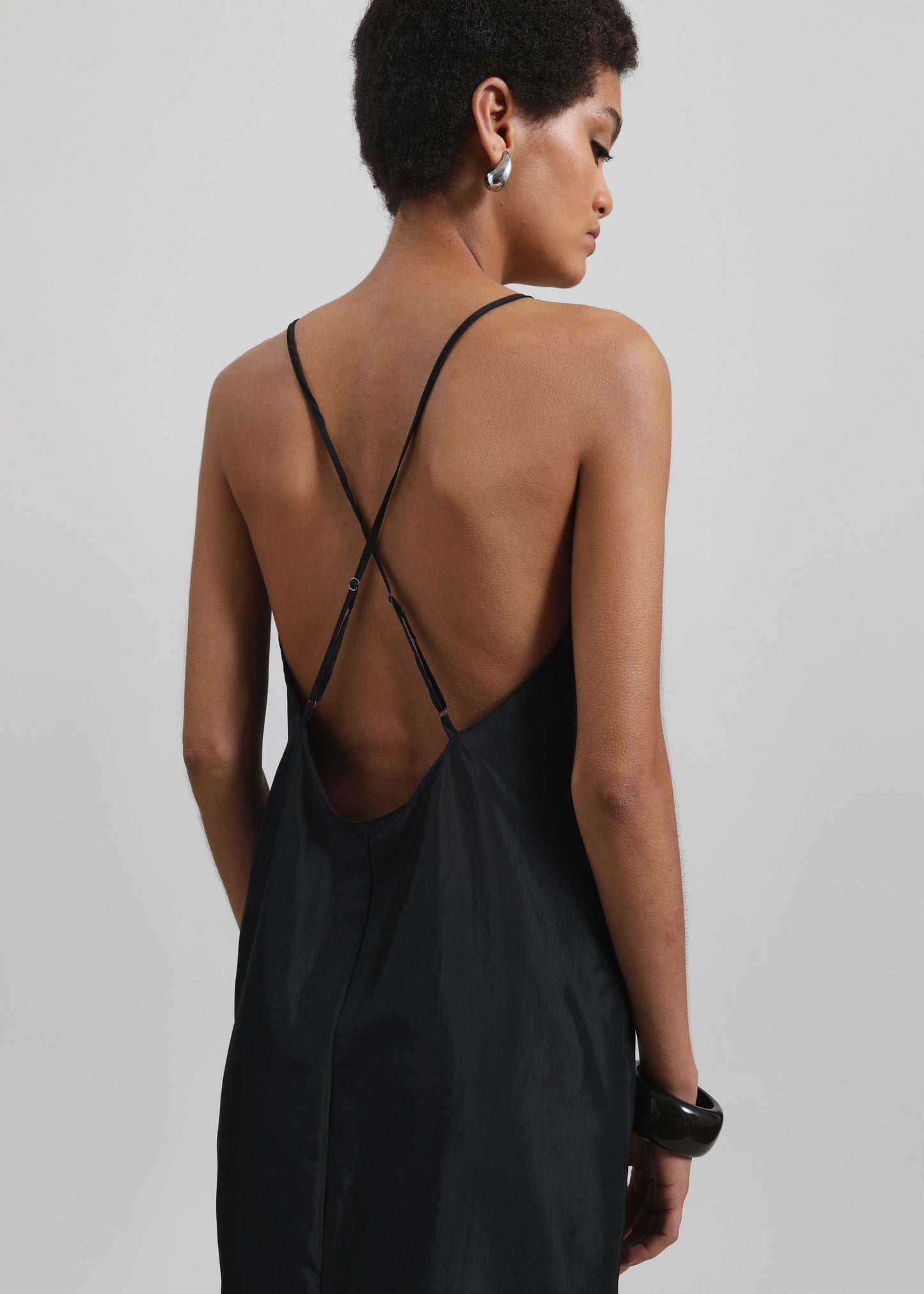 Vence Slip Dress - Black