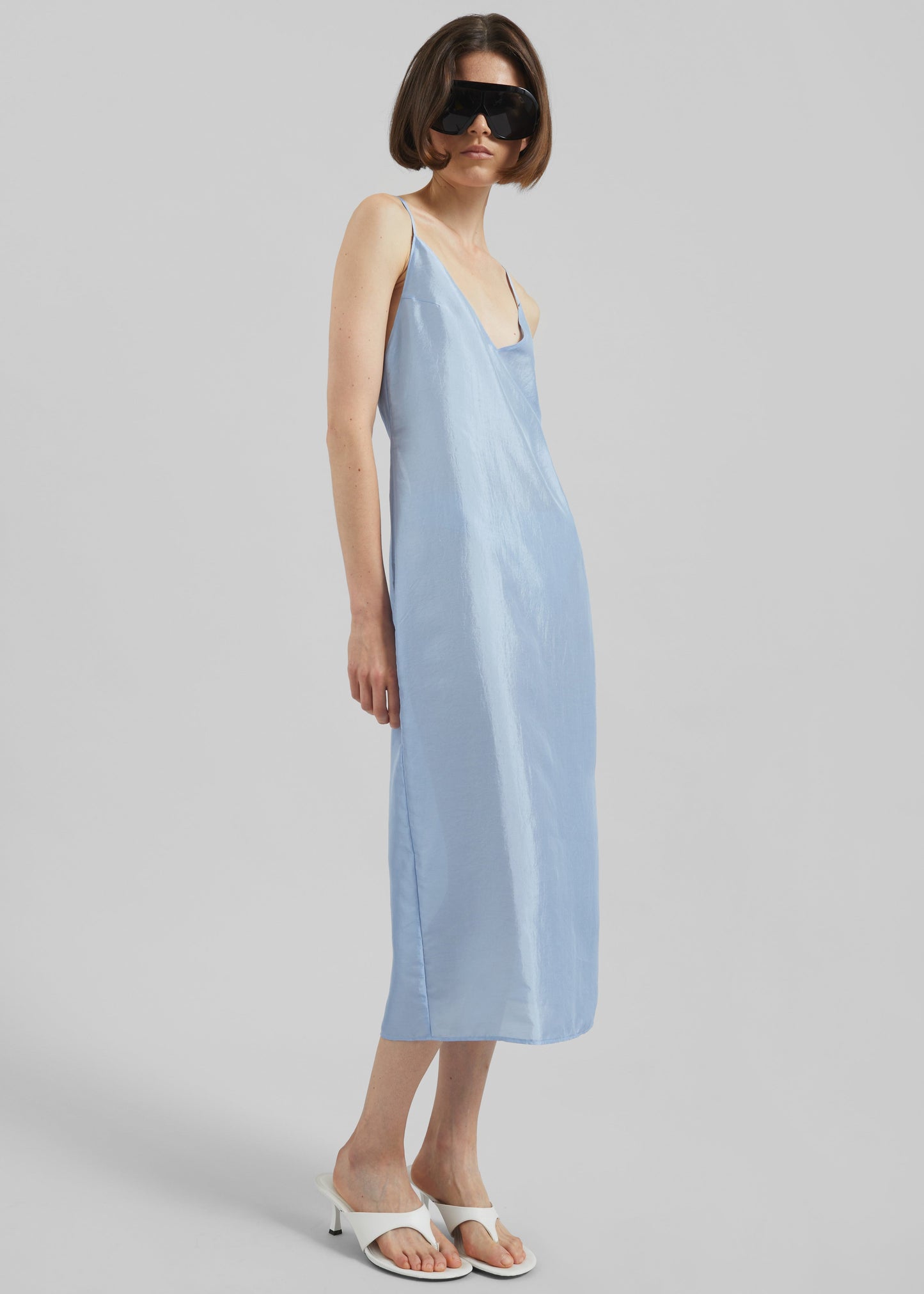 Vence Slip Dress - Dusty Blue