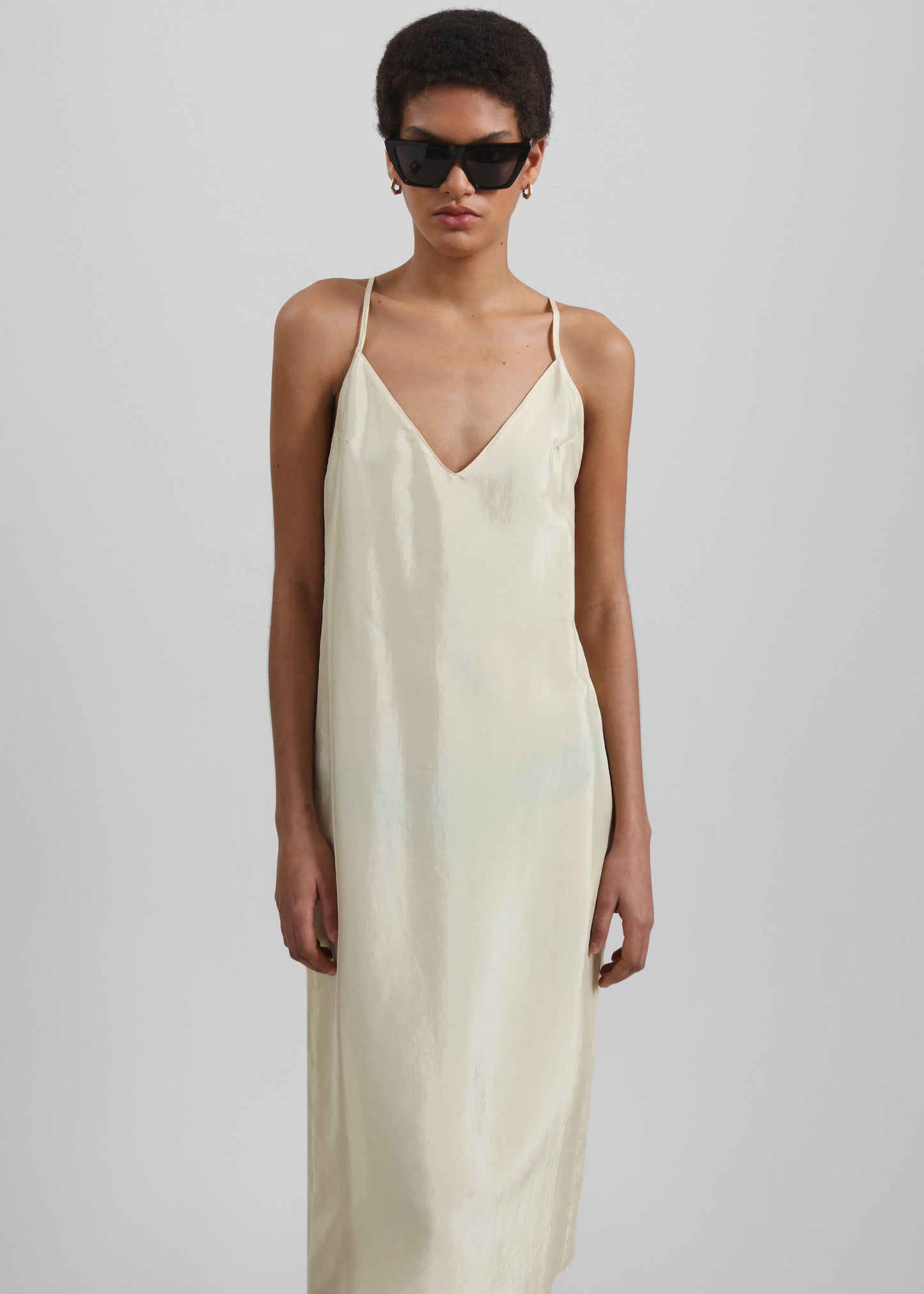 Vence Slip Dress - Pale Yellow