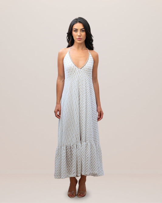 White Gold Long Dress