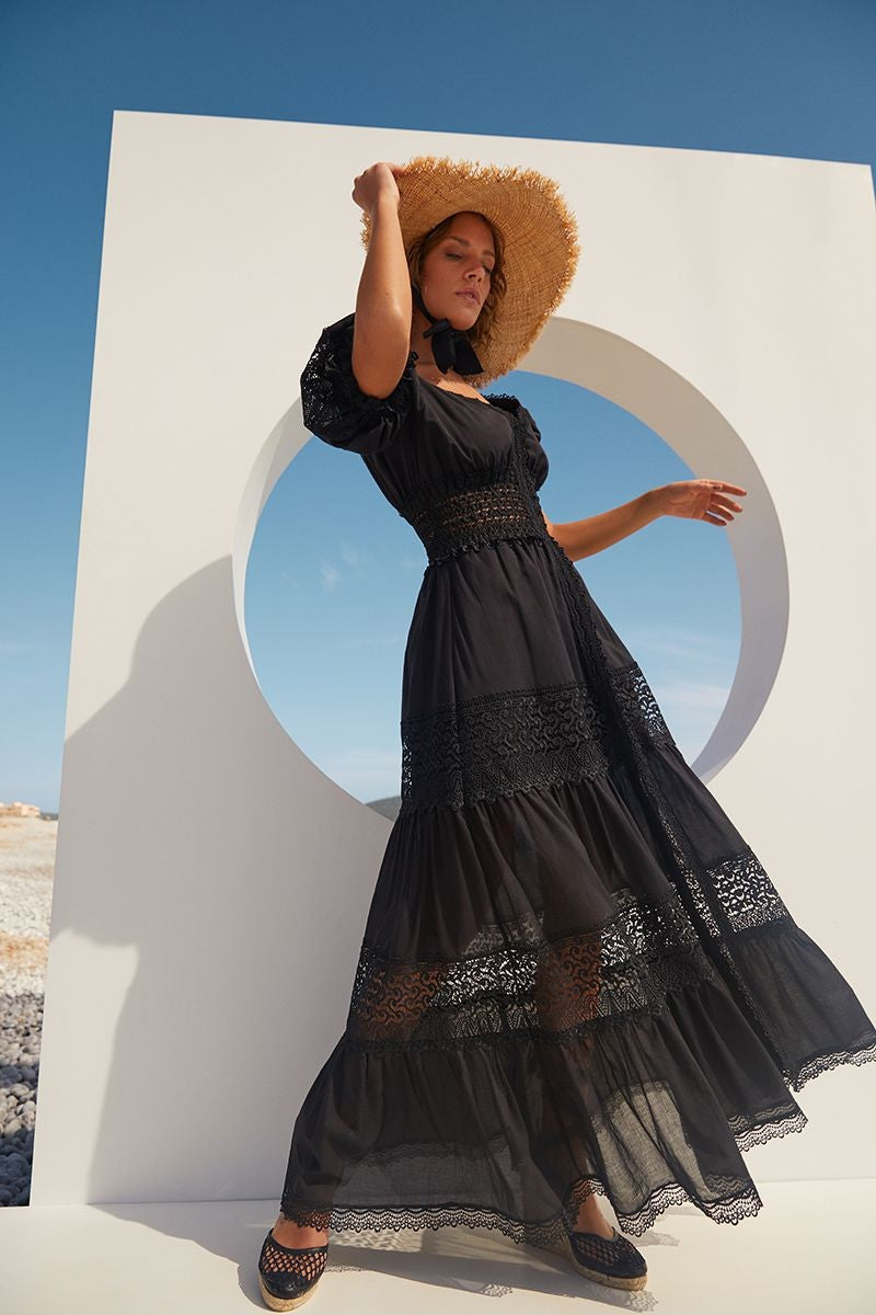 Charo Ruiz Clemence V-Neck Long Dress