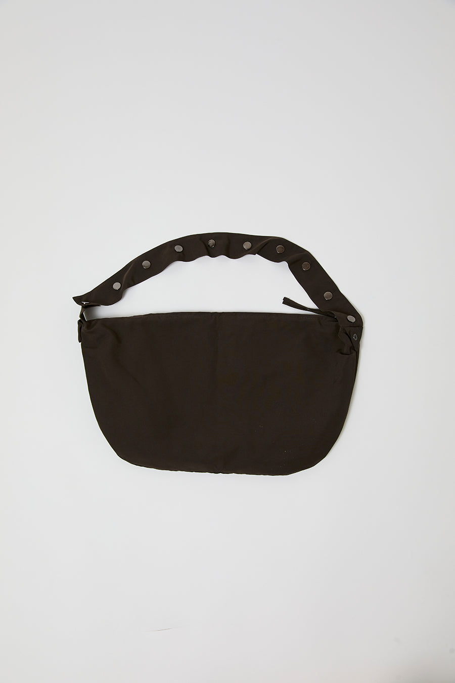 Deiji Studios Press Stud Saddle Bag in Dark Chocolate