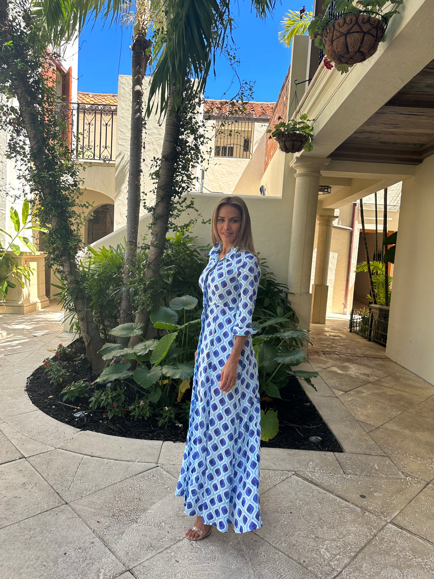 Shirt Dress New Linen Printed