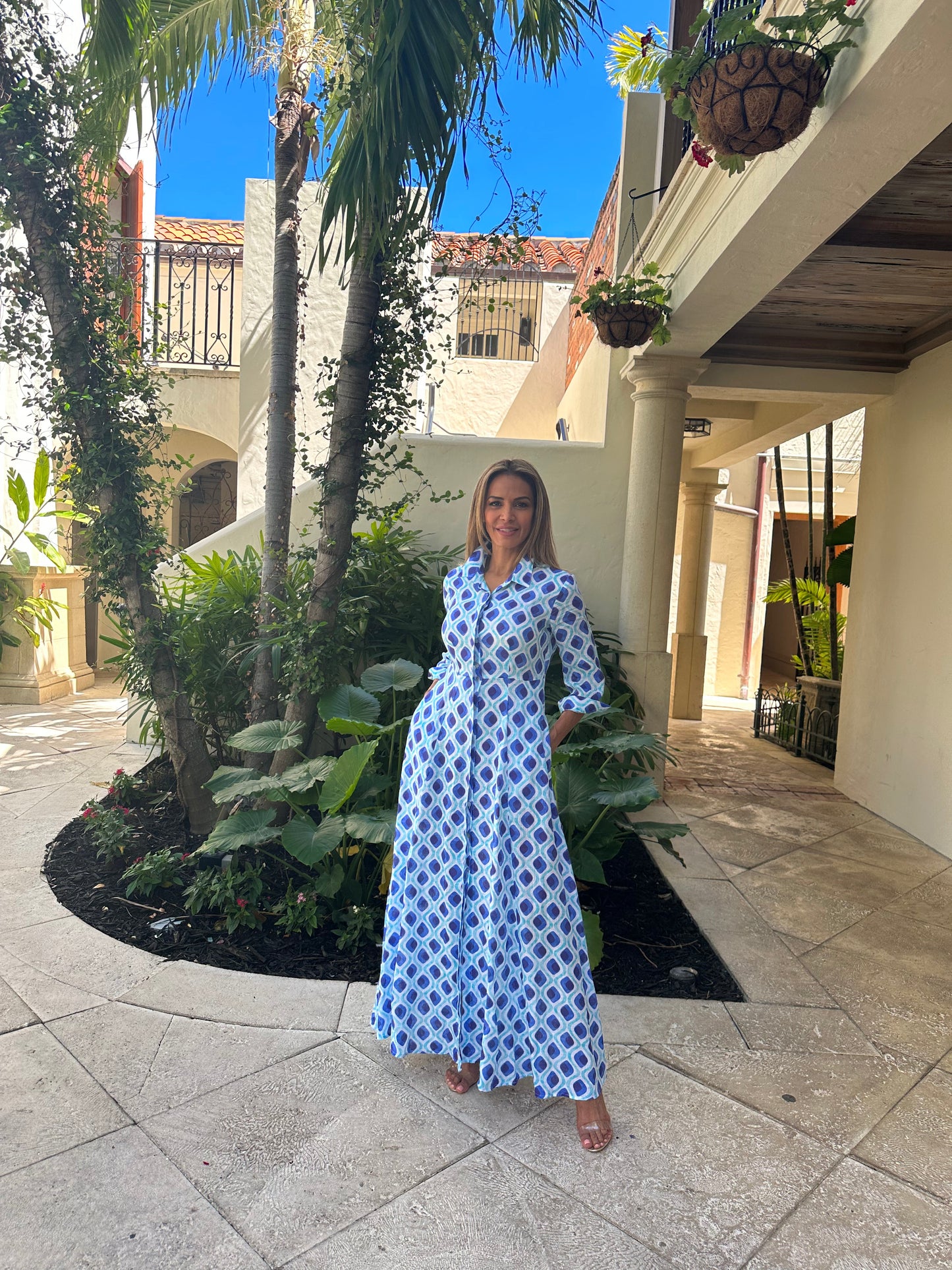 Shirt Dress New Linen Printed