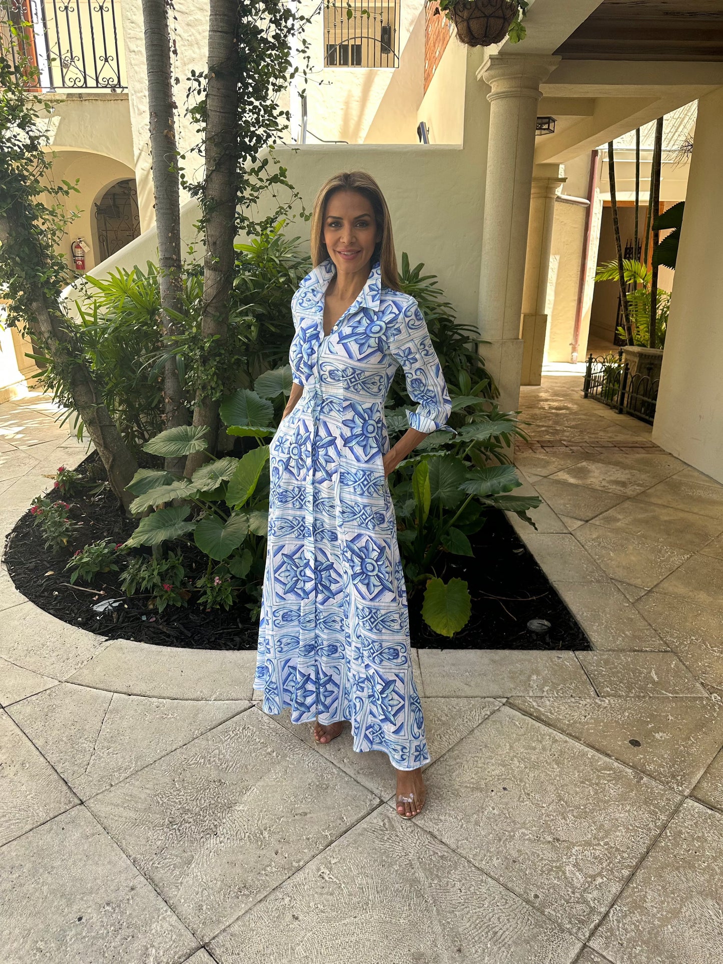 Shirt Dress New Linen Printed