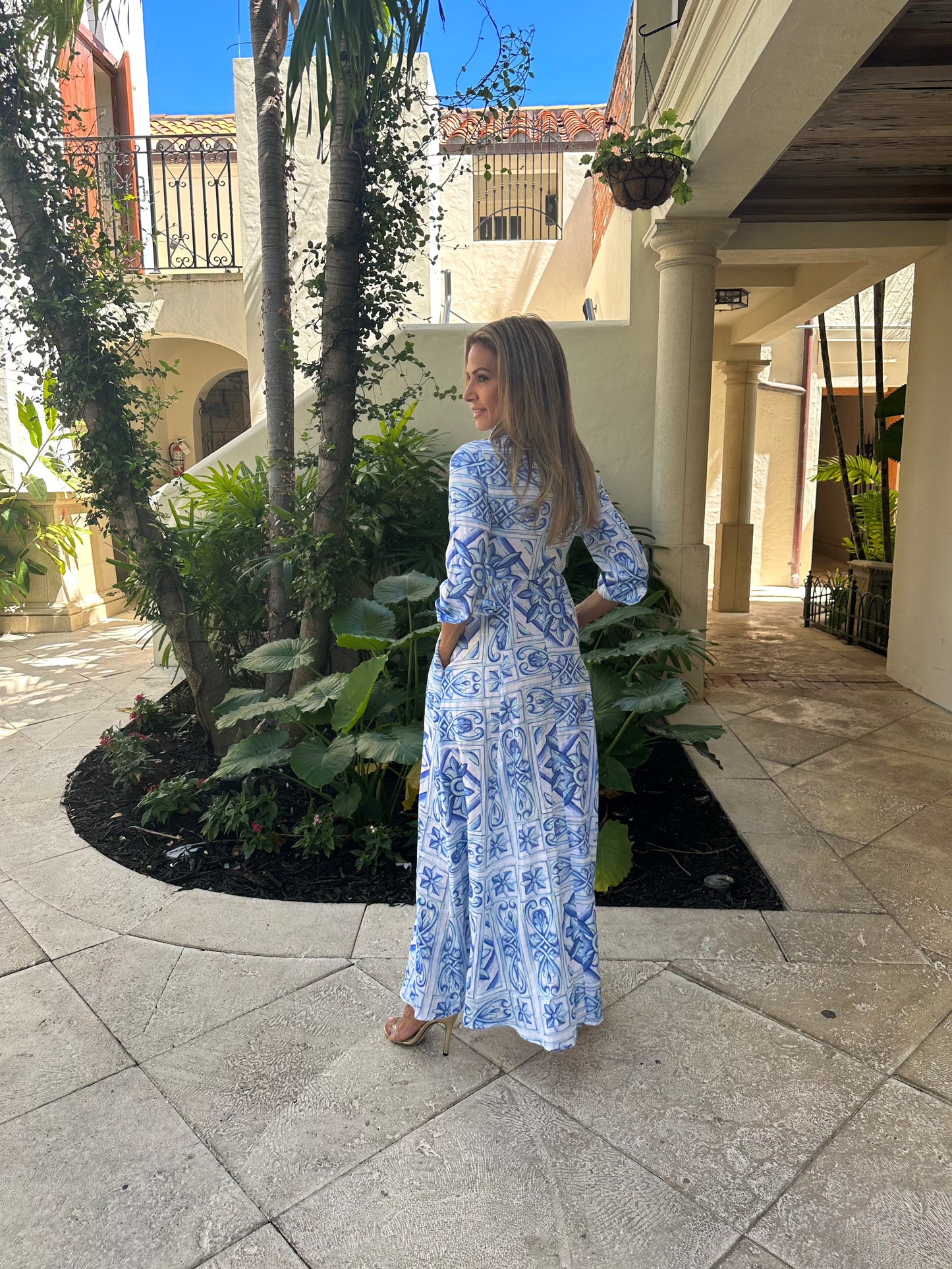 Shirt Dress New Linen Printed
