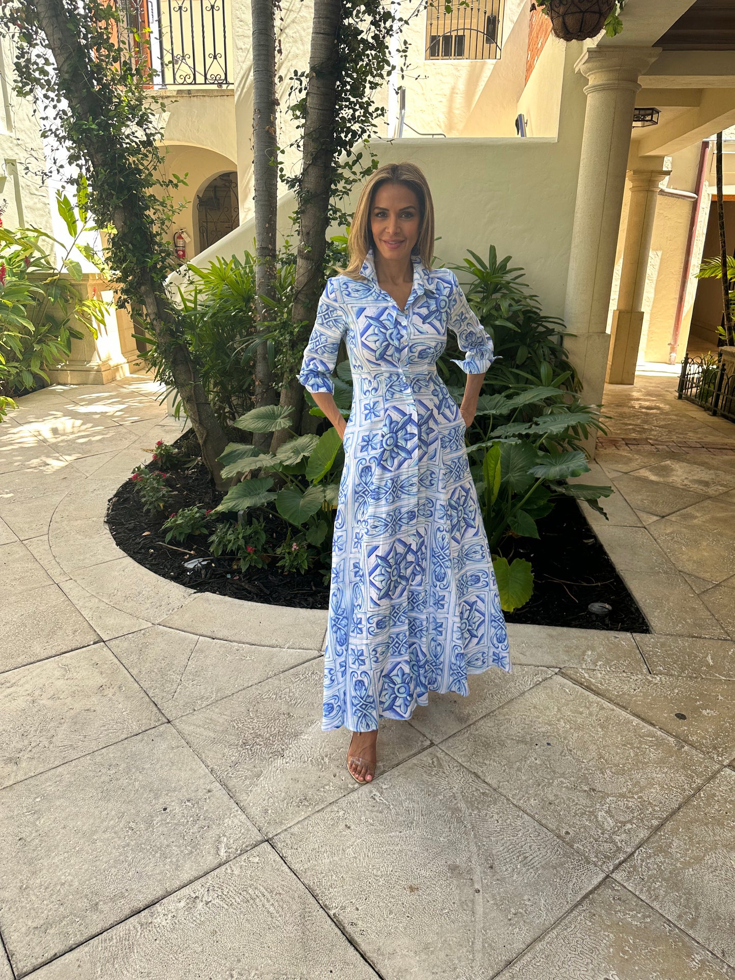 Shirt Dress New Linen Printed