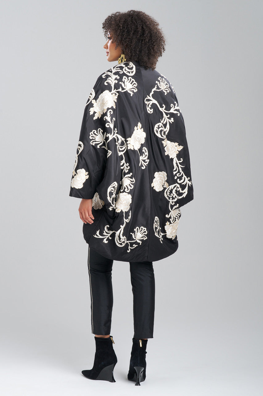 Couture Silk Taffeta Embroidered Coat