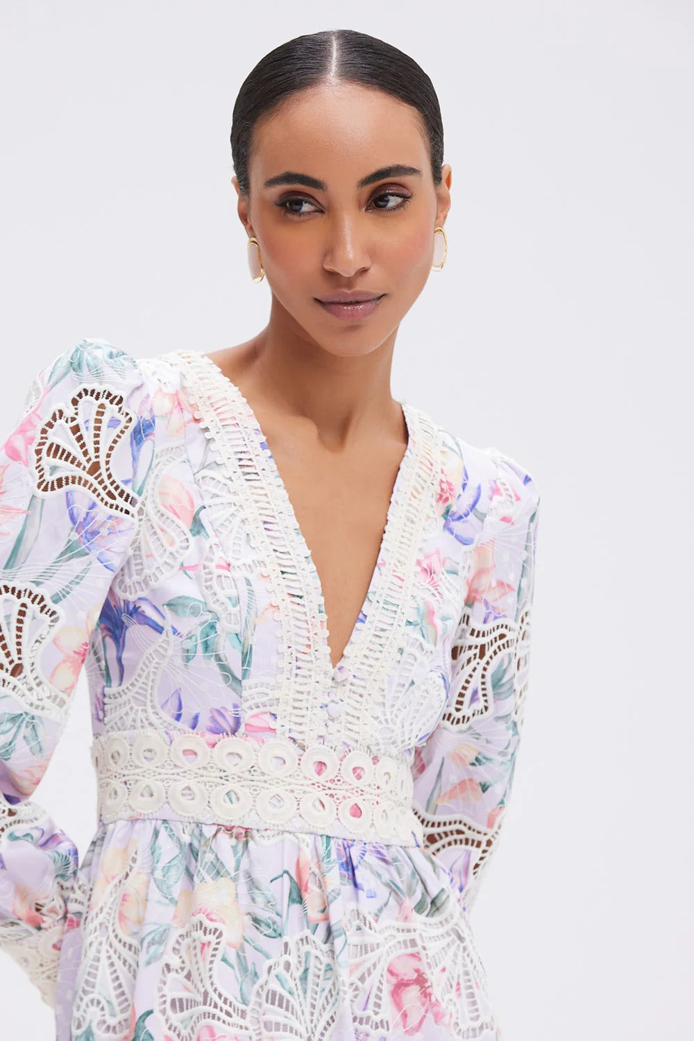PatBo Amarylis Embroidered Midi Dress