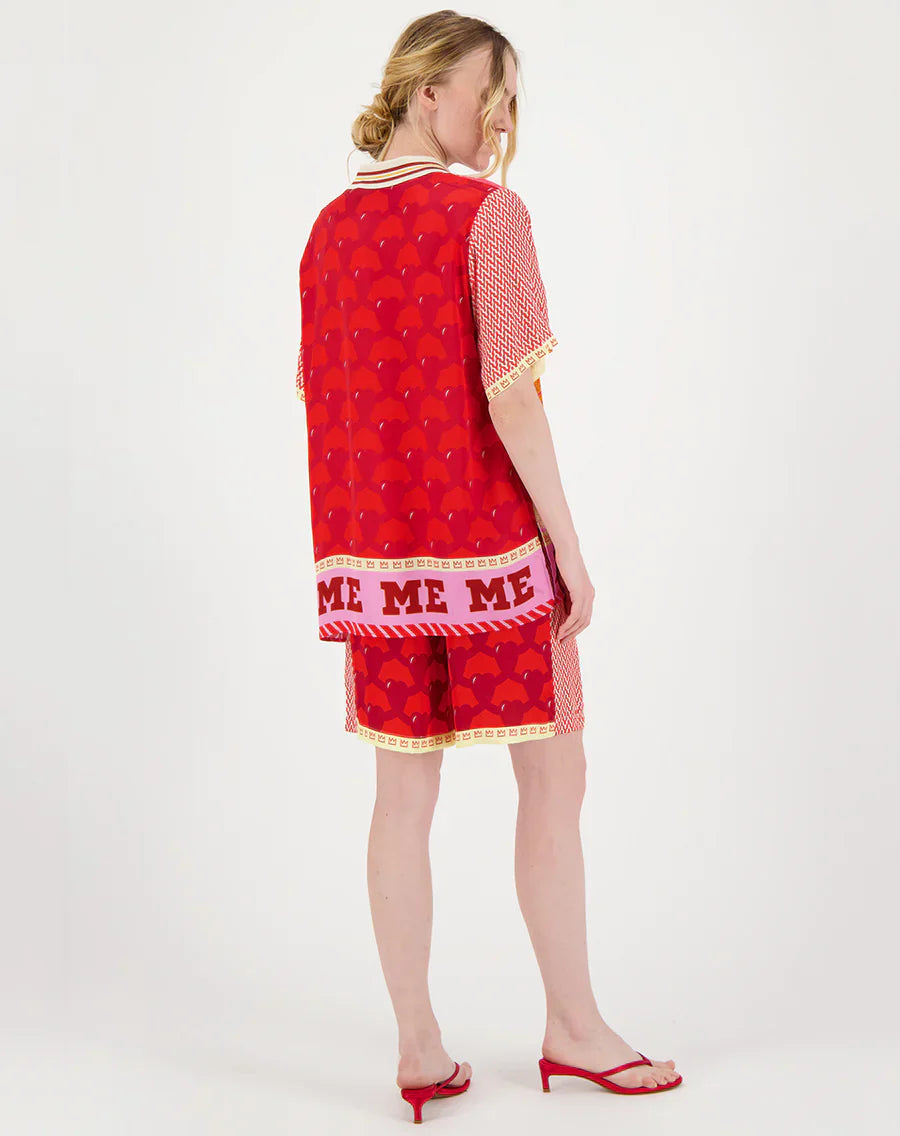 Me369 Lilian Knit Collar Shirt