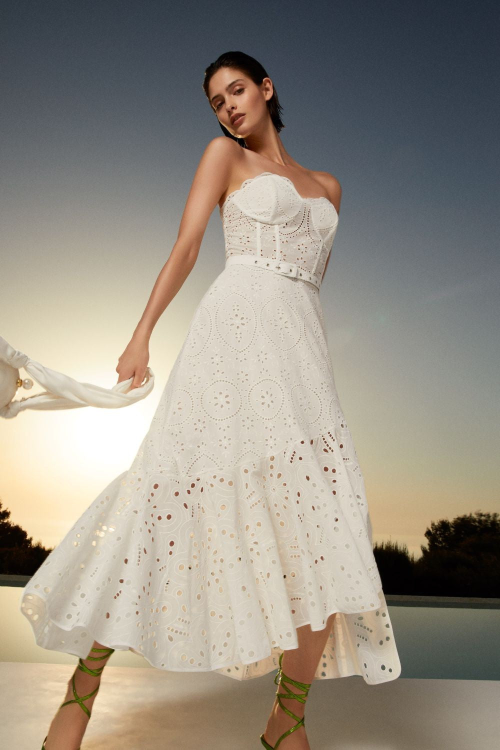 Charo Ruiz Aurora Strapless Long Dress