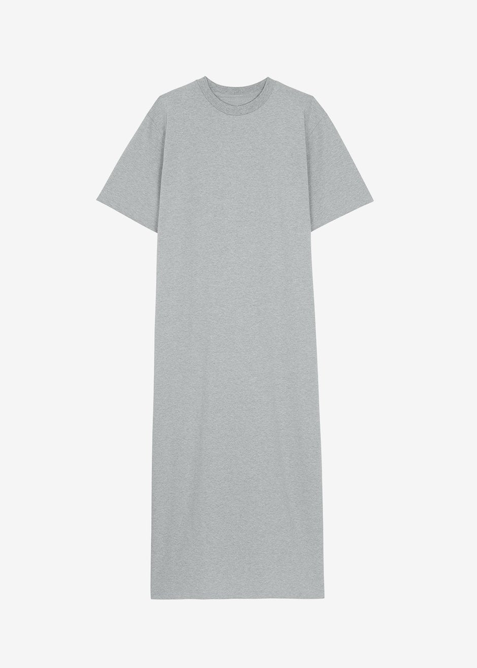 Lou Oversized Tee Dress - Heather Grey