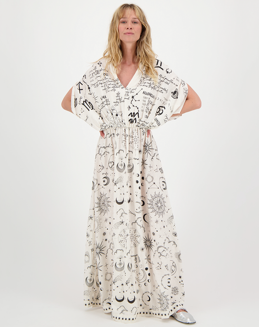 Me369 Rose Kaftan Dress Zodiac